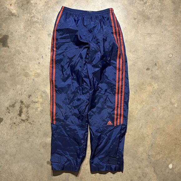 Vintage Y2k Adidas Navy/Orange Windbreaker Sweatpants - Picture 1 of 3